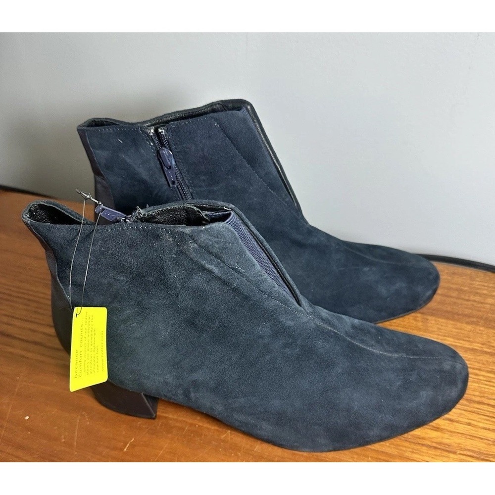 Hotter Women's DARK Blue Suede BOOTIES, New Never Worn Size‎ US 11 NEW